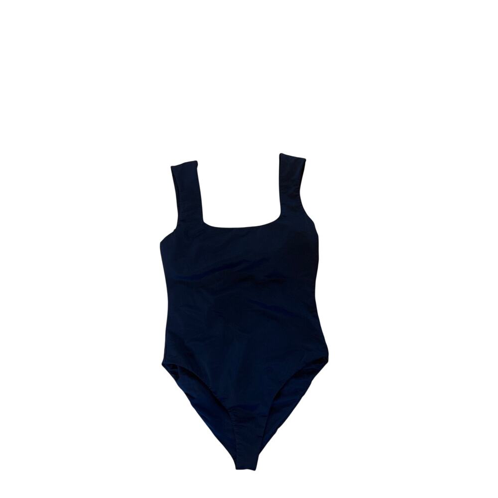 Mara Hoffman Persephone Mom Modest Minimalist One Piece Swimsuit Black XS - Picture 8 of 12